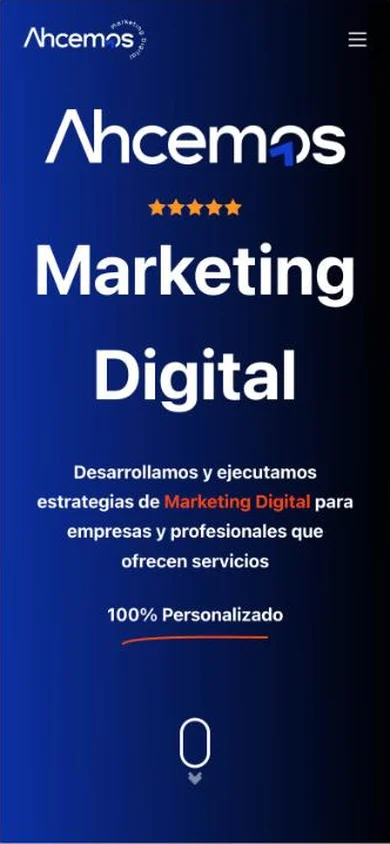 Portada de Ahcemos en móvil, antes del rediseño