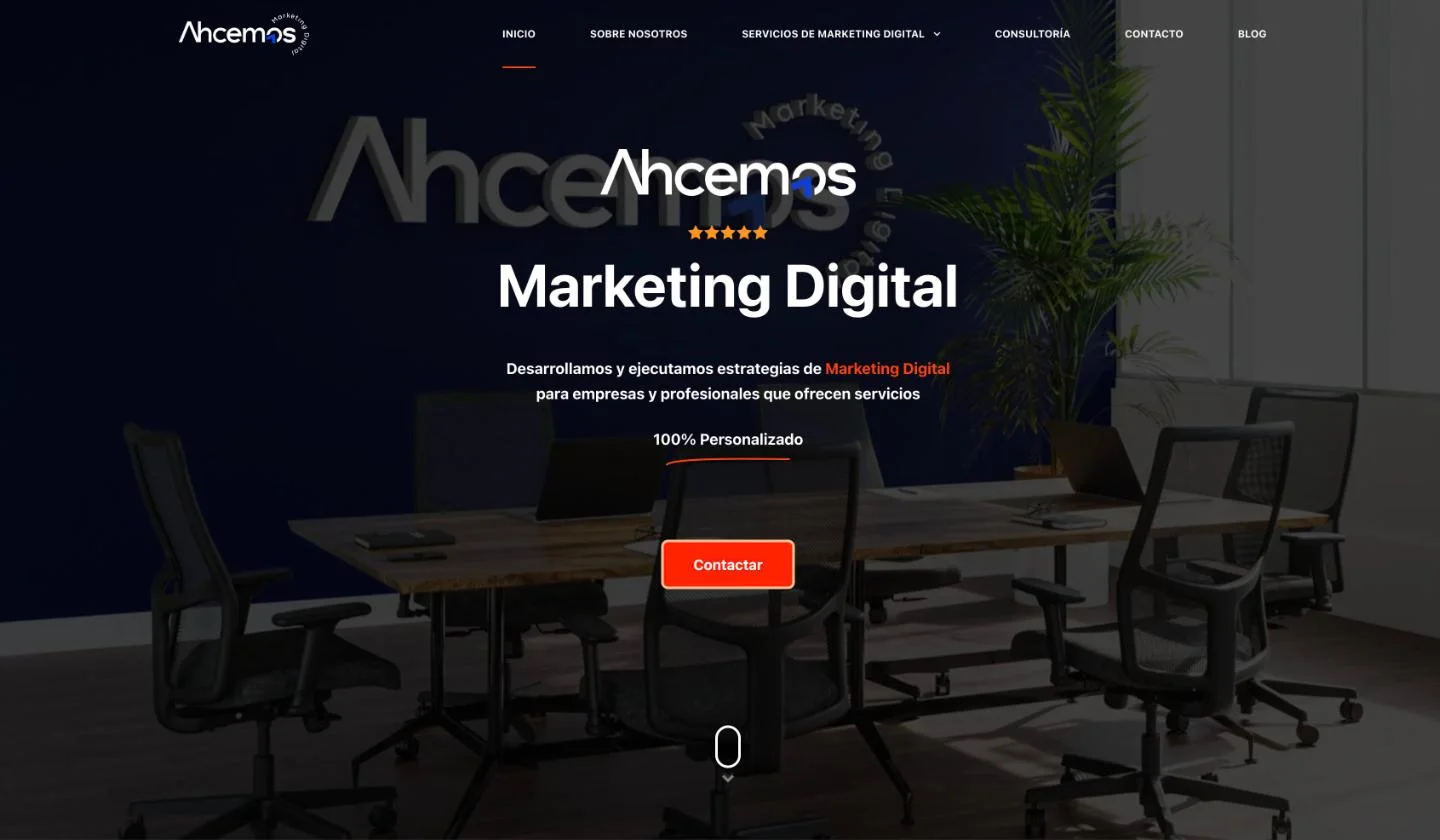 Portada de Ahcemos en ordenador, antes del rediseño