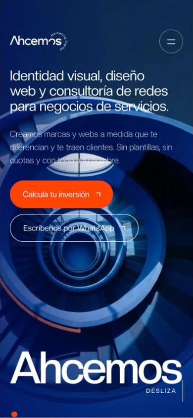 Portada de Ahcemos en móvil, después del rediseño