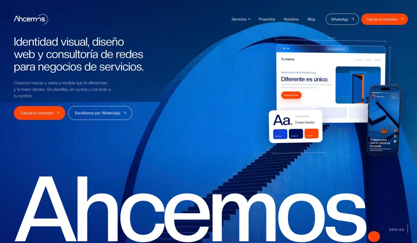 Portada de Ahcemos en ordenador, después del rediseño