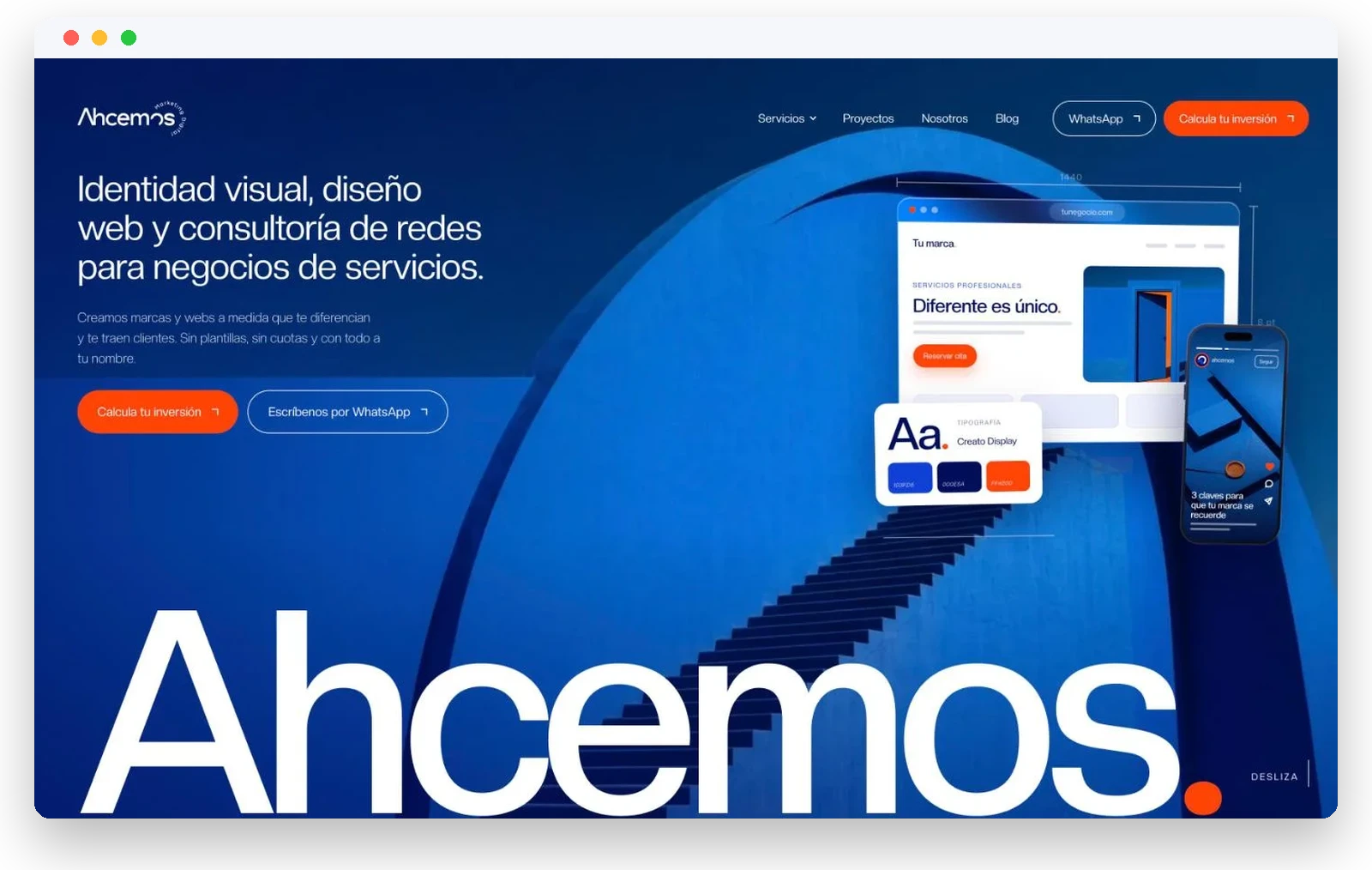 Web nueva de Ahcemos en el navegador