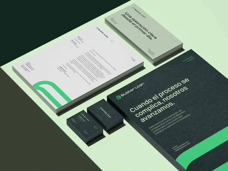 Identidad visual de Buster Loan, pieza 1