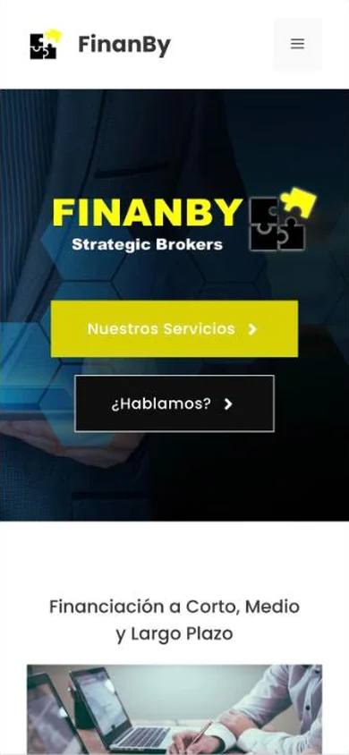 Portada de FinanBy en móvil, antes del rediseño