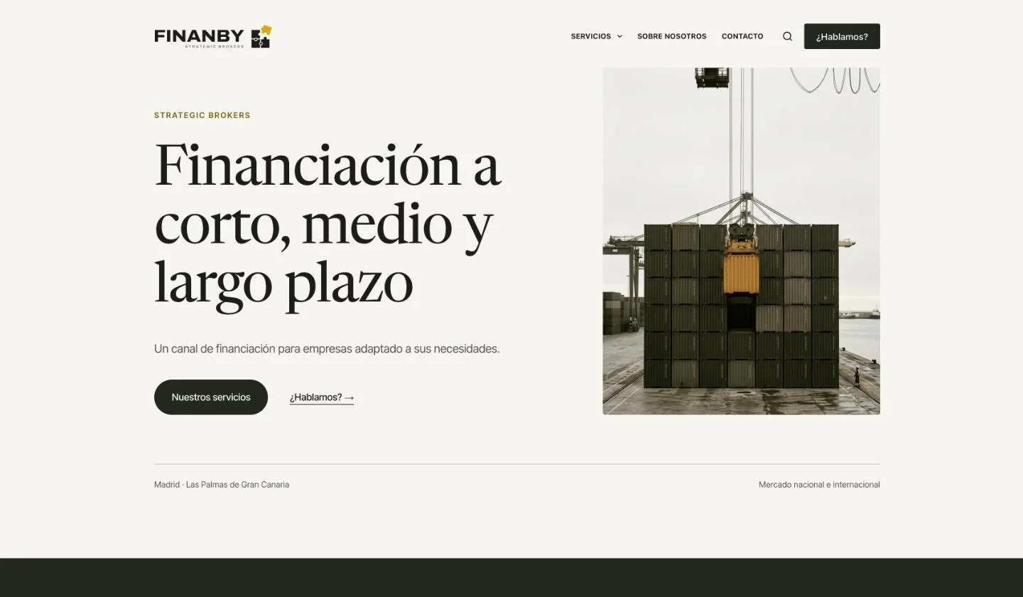 Portada de FinanBy en ordenador, después del rediseño